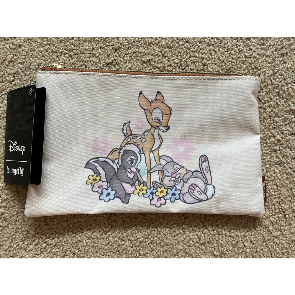 Loungefly Disney Bambi Friends & Flowers Makeup Bag Large